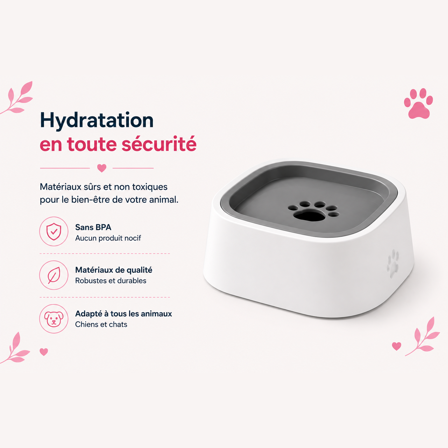 Gamelle anti-éclaboussures portable pour chien AnimoriX