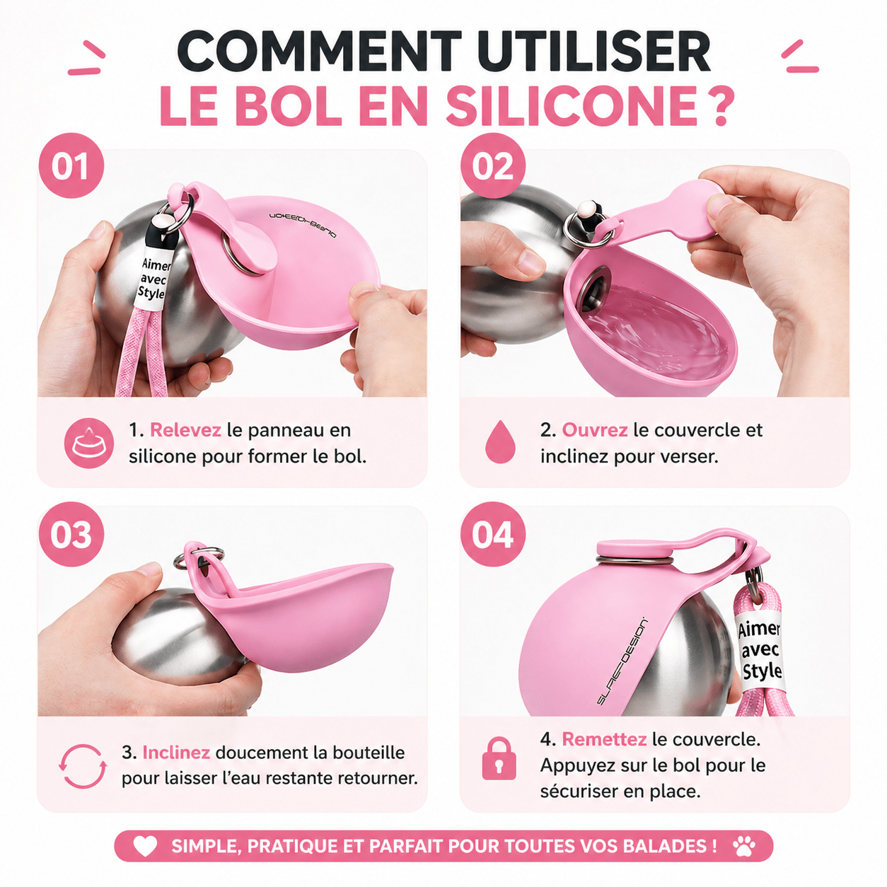 Hydraball Gourde Portable Anti-Fuite AnimoriX