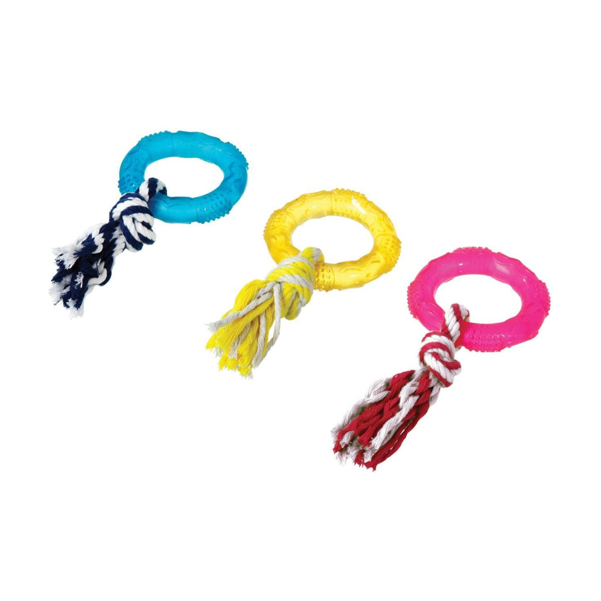 Anneau fluo avec corde de 8 cm
