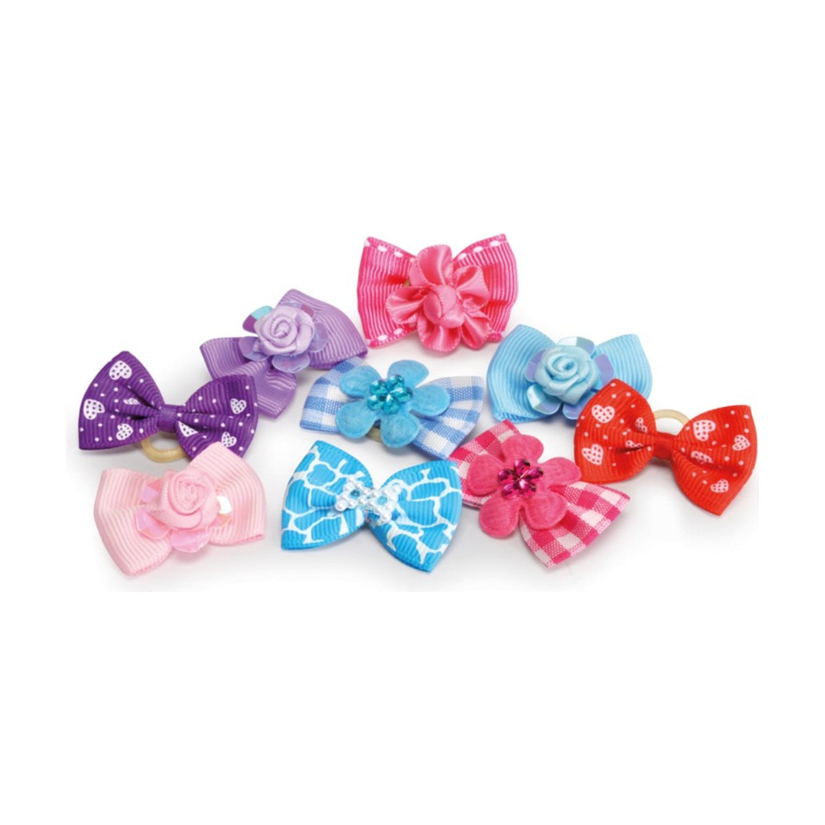 CAMON Assortiment de 63 nœuds papillon – Nœuds élastiques pour chien – photo 2