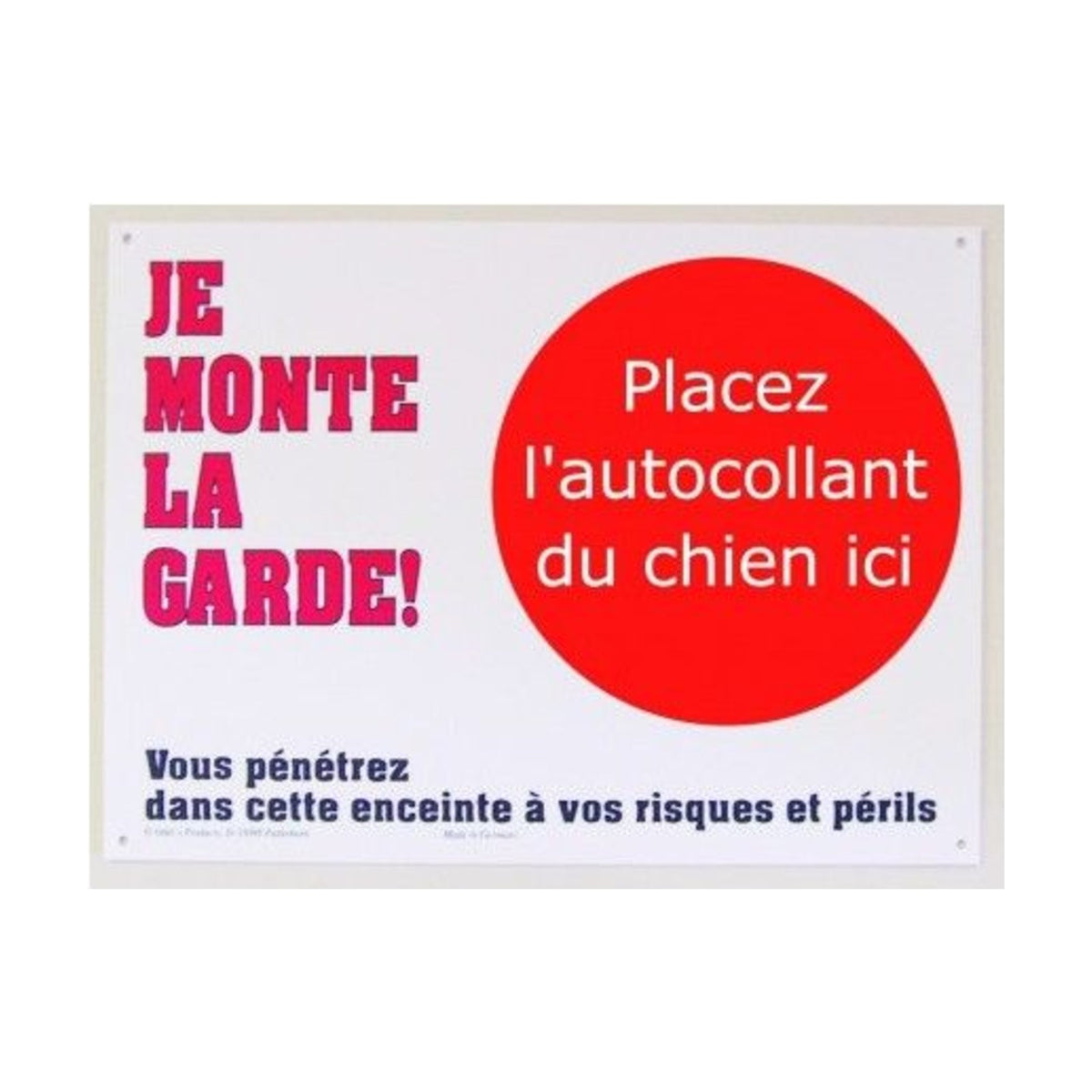 CAMON Autocollant race de chien D à Y – Pour plaque « Je monte la garde » – photo 2