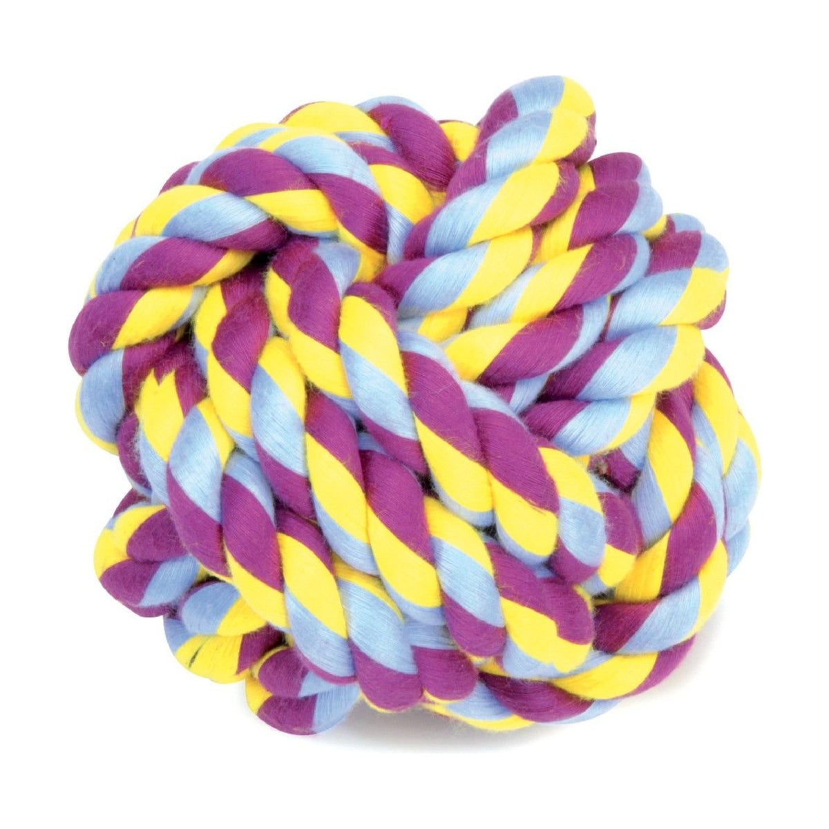 Balle en corde – Balle tressée multicolore pour chien – photo 2