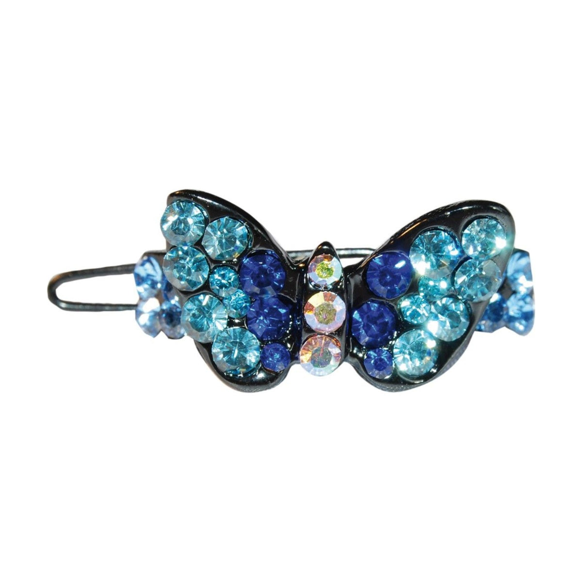 Barrette strass papillon