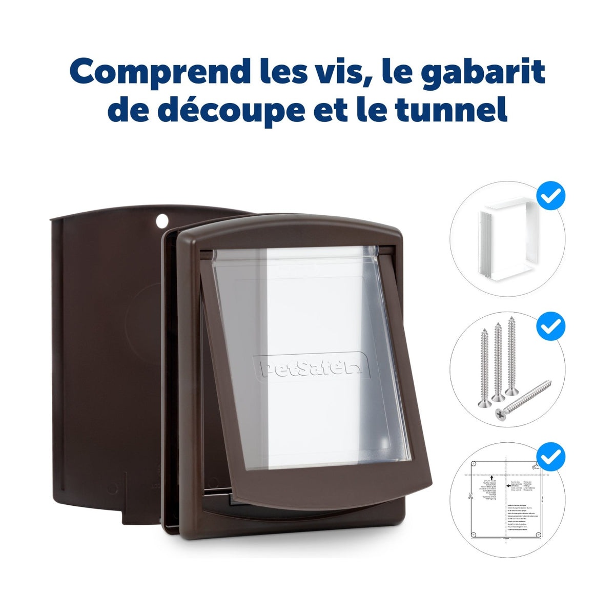 PETSAFE Staywell Original – Chatière 2 positions marron pour chat – photo 3