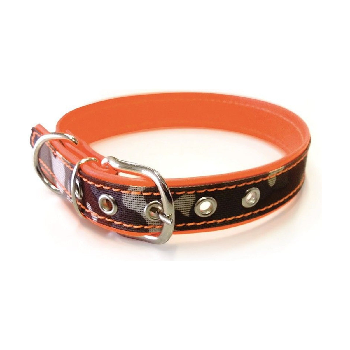 Collier camouflage intérieur fluo, orange ou jaune