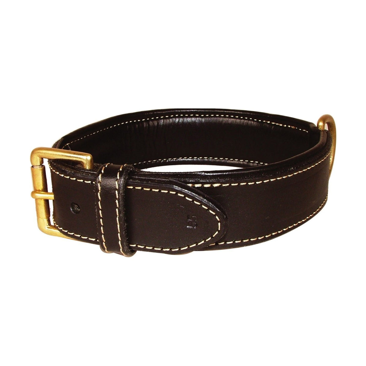 BOBBY Collier cuir Classic – Collier cuir surpiqué pour chien – photo 2