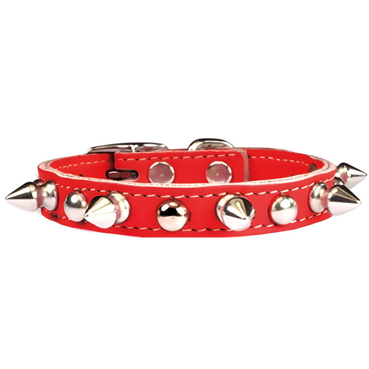 Collier en cuir à clous et rivets pour chien – photo 2
