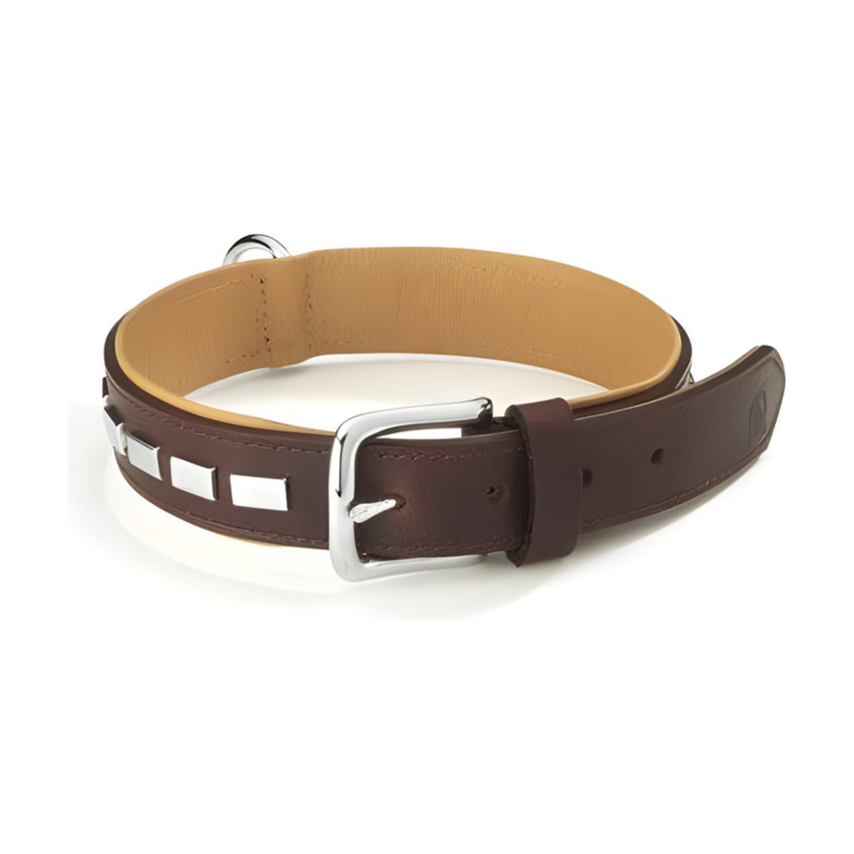 Collier en cuir Texas marron