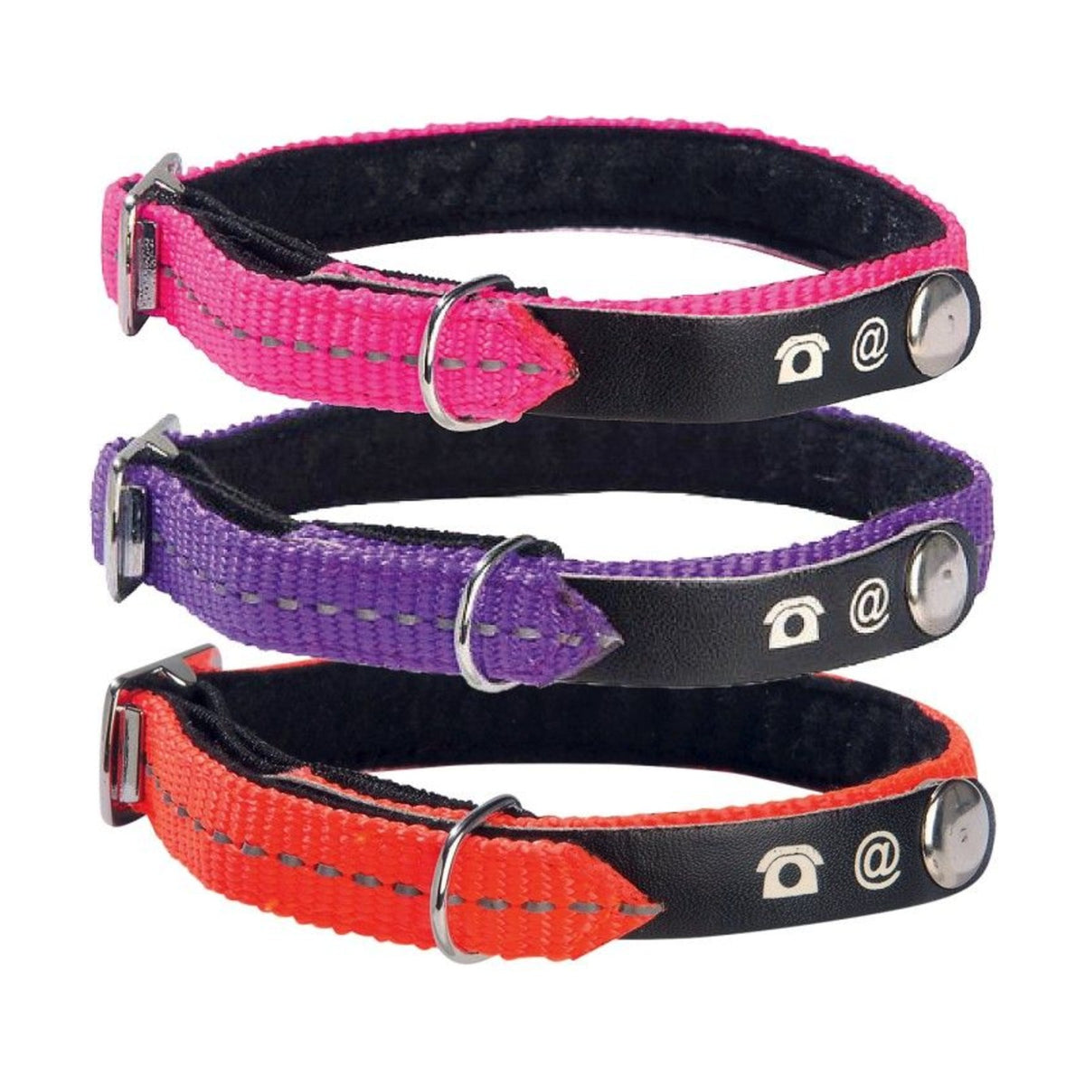 BOBBY Collier chat Lost fluo – Collier réfléchissant porte-adresse – photo 1