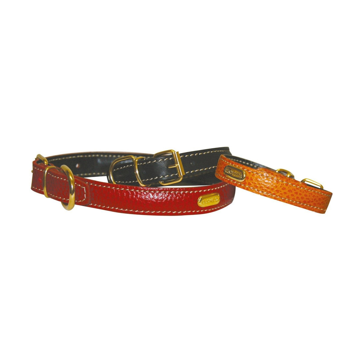 Collier plat cuir de veau souple