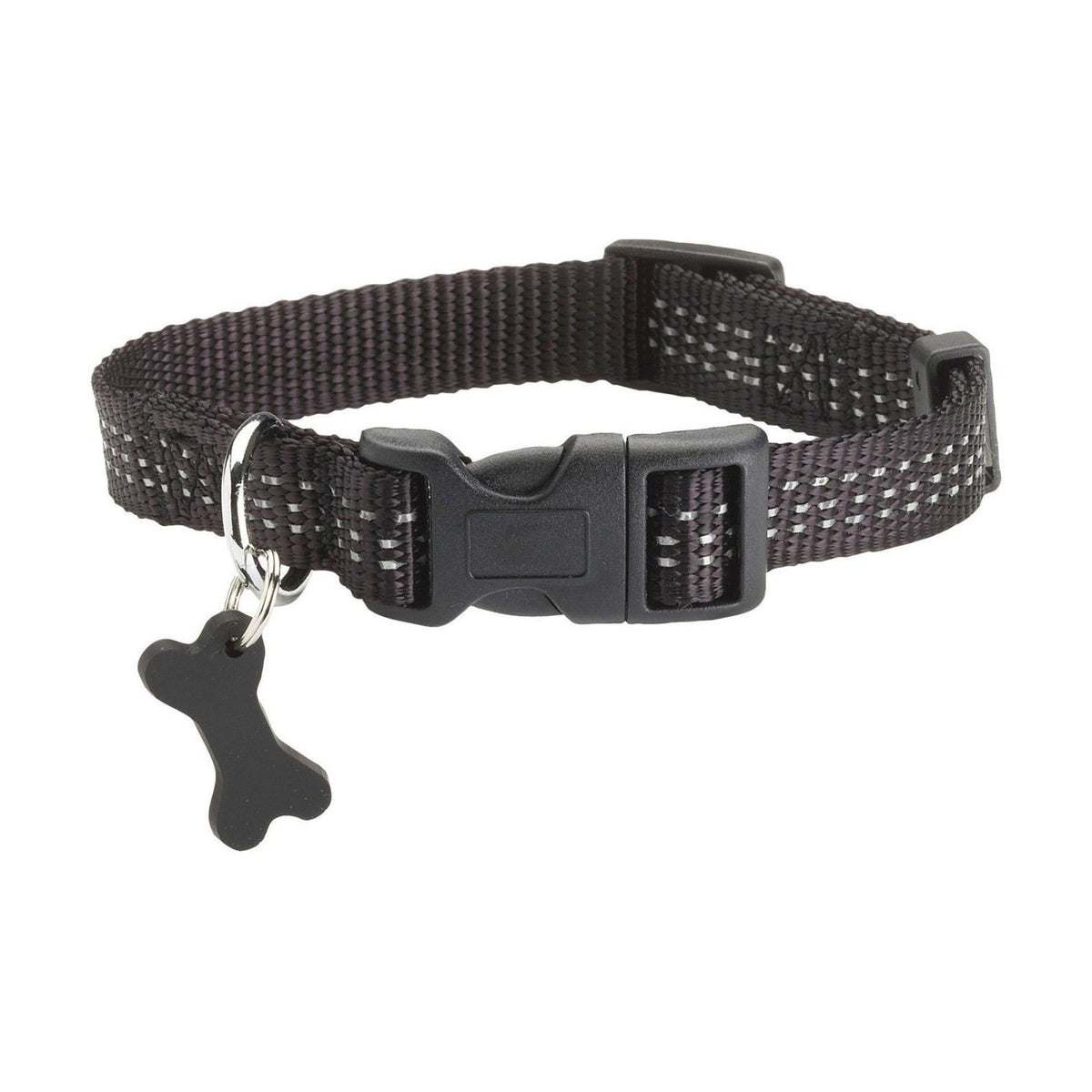 BOBBY Collier Safe – Collier réfléchissant en nylon pour chien, noir ou rouge – photo 2