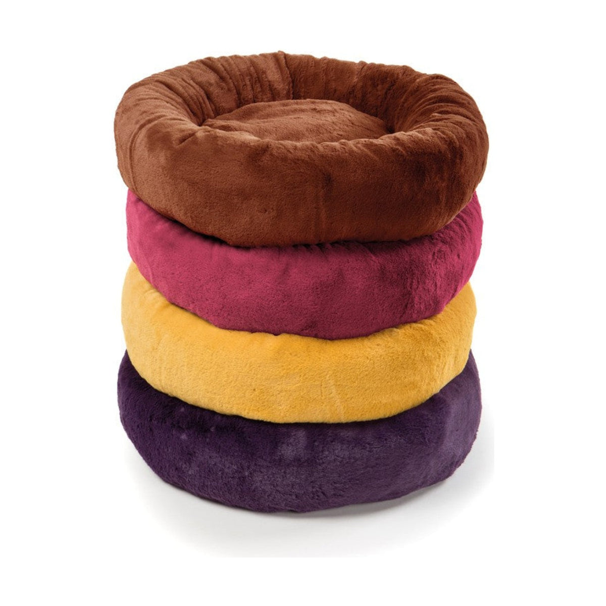 LEOPET Corbeille ronde fourrure unie – Panier rond pour chien et chat – photo 1