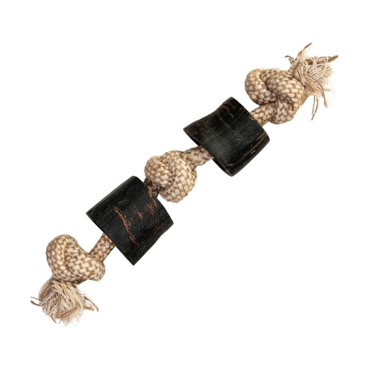 BUBIMEX Corde à nœuds – Jouet en coton avec corne de buffle pour chien – photo 3