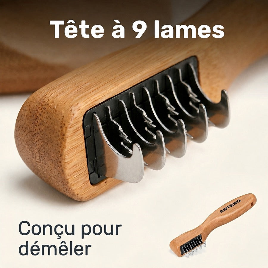 ARTERO Coupe-nœuds Freddy spécial – Démêloir à lames pour chien et chat – photo 5