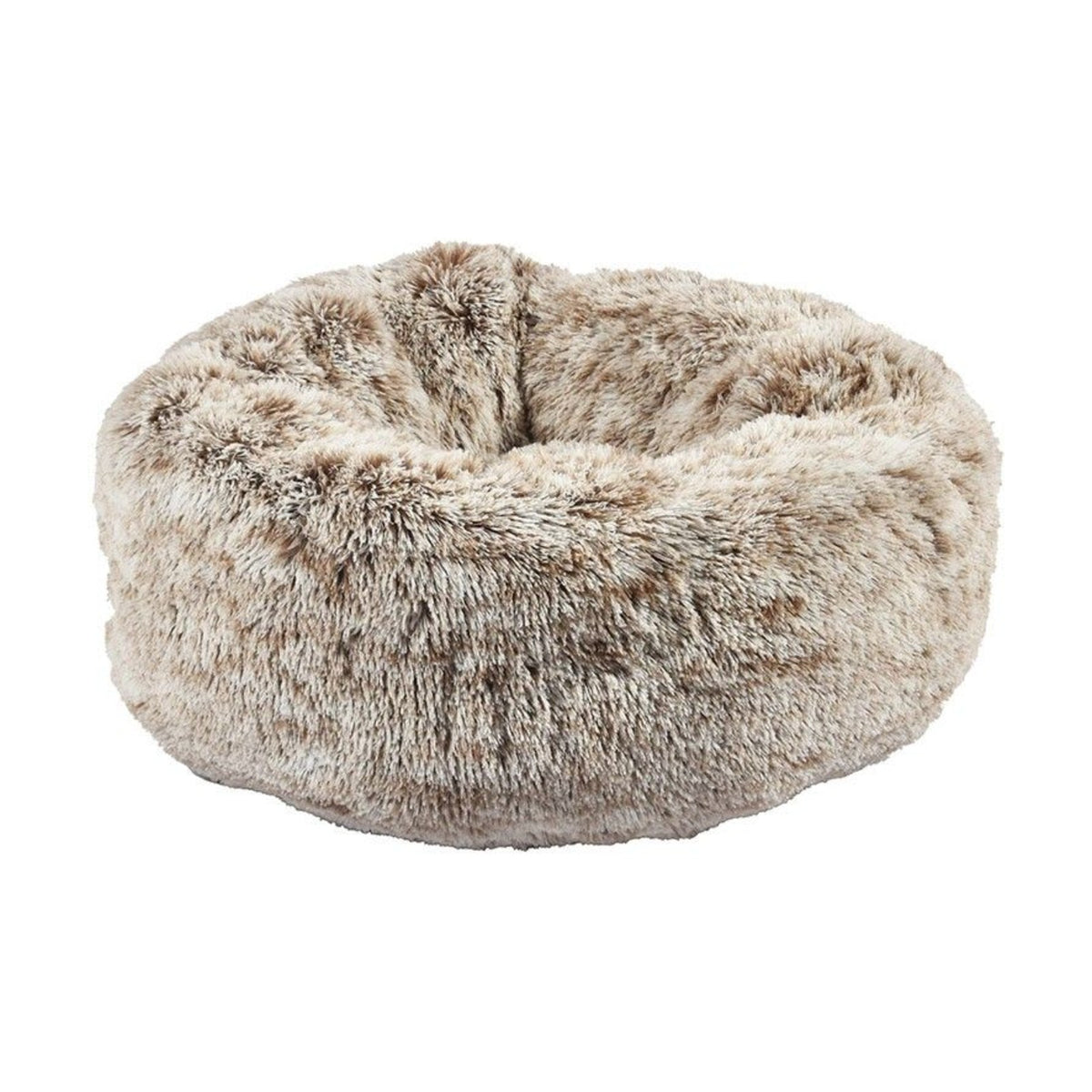 BOBBY Coussin Donut Poilu beige – Panier rond moelleux pour chien et chat – photo 1
