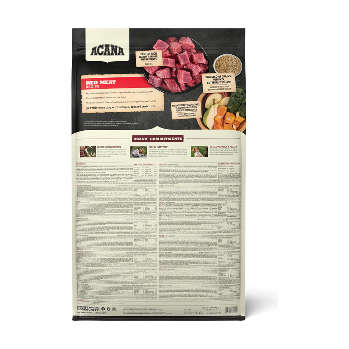 Lot de 2 sacs – ACANA Classics Red Meat – Croquettes chien aux viandes rouges