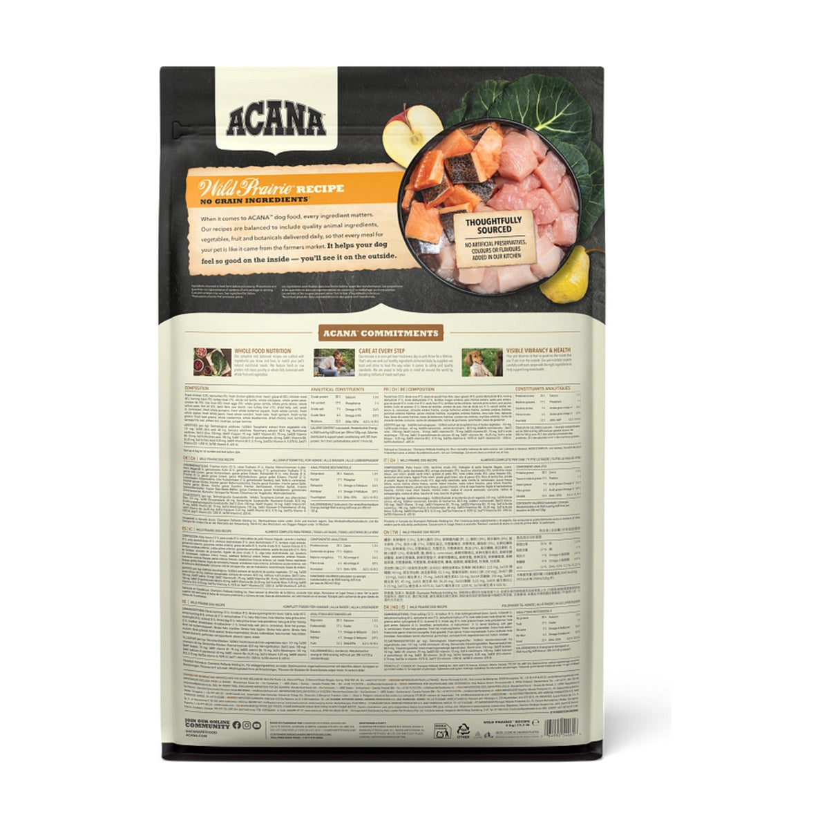 Lot de 2 sacs – ACANA Wild Prairie – Croquettes sans céréales chien à la volaille