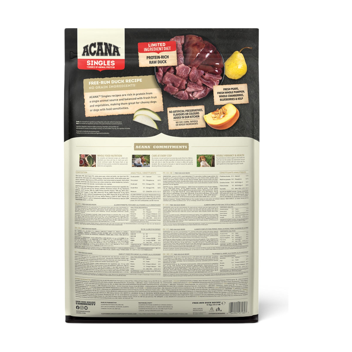 Croquettes ACANA SINGLES DOG FREE-RUN DUCK – photo 2
