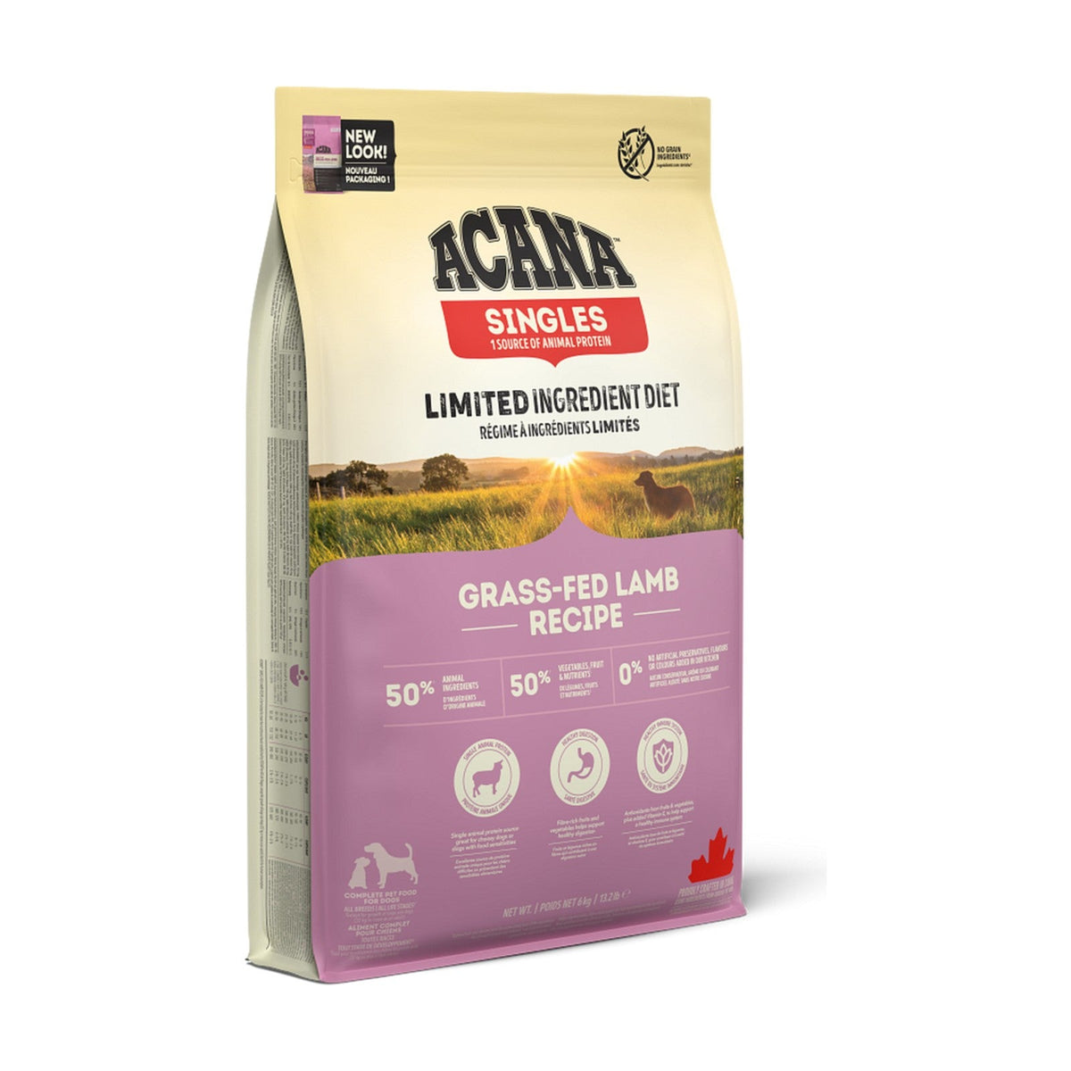 Lot de 2 sacs – ACANA Singles Grass-Fed Lamb – Croquettes chien mono-protéine agneau