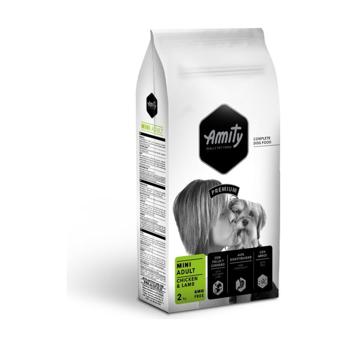 Lot de 2 sacs – AMITY Premium Mini Adult – Croquettes chien petite race poulet et agneau