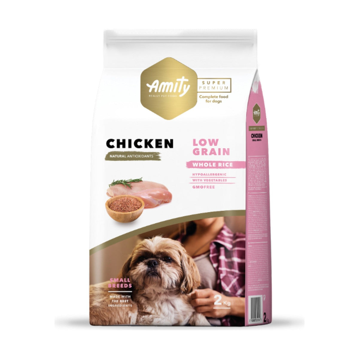 Lot de 2 sacs – AMITY Super Premium Mini Adult – Croquettes chien petite race au poulet