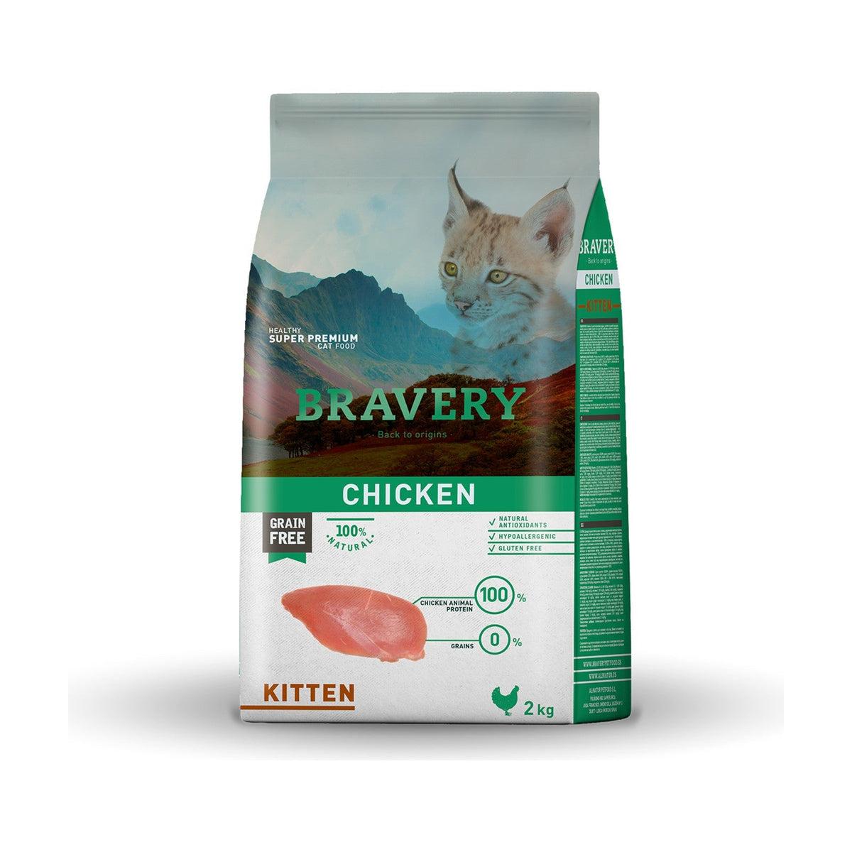 Kit chaton Animorix – Croquettes BRAVERY Kitten poulet et saumon, friandises, souris et gamelle