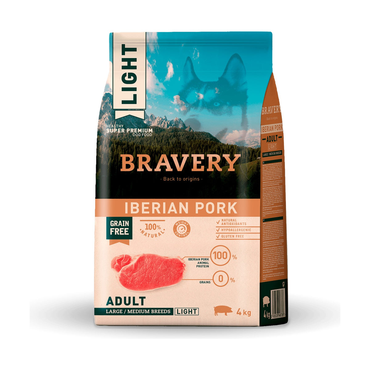 Croquettes BRAVERY MED-LARGE ADULT IBERIAN PORK LIGHT – photo 1