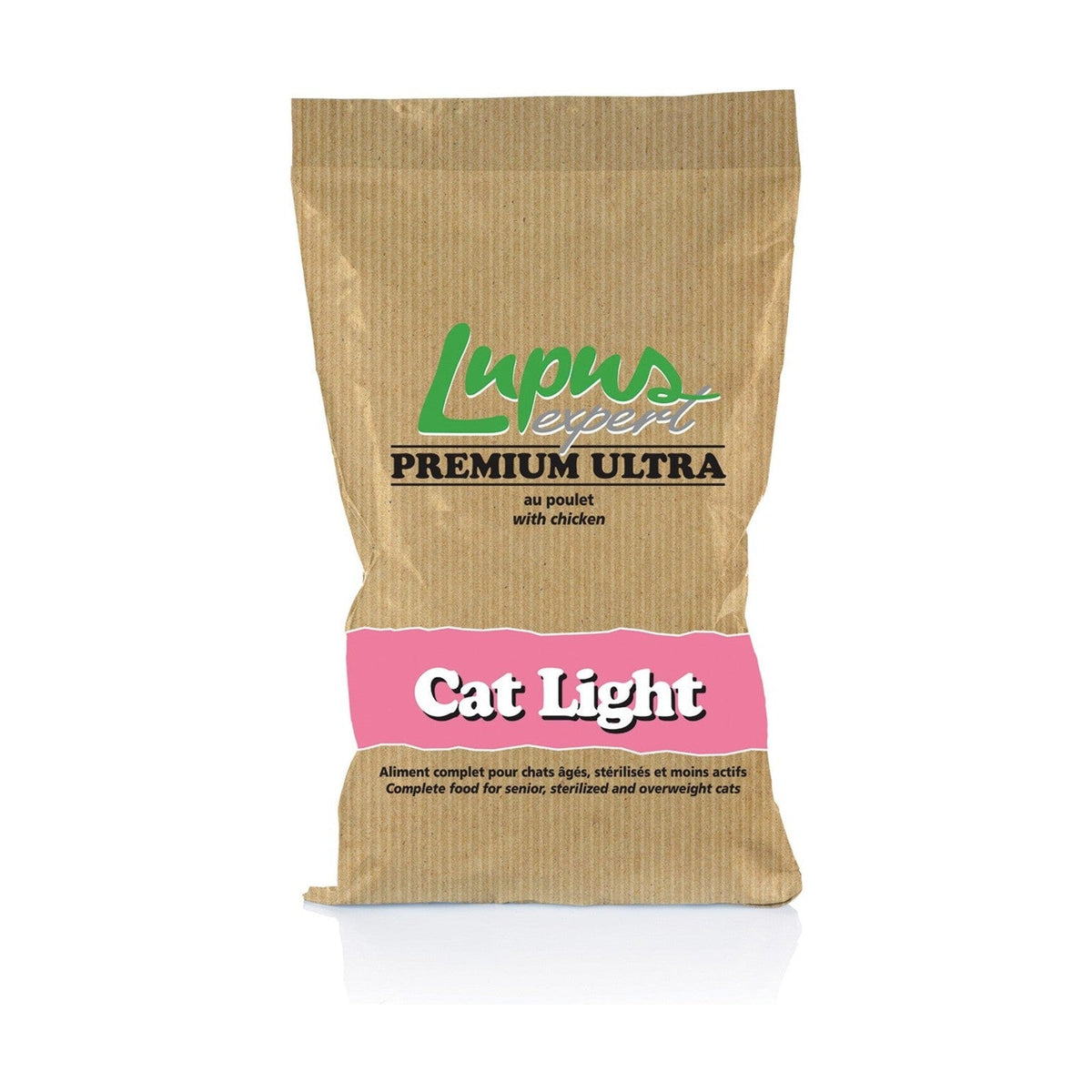 Lot de 2 sacs – LUPUS EXPERT Chat Light – Croquettes chat stérilisé ou d'intérieur au poulet