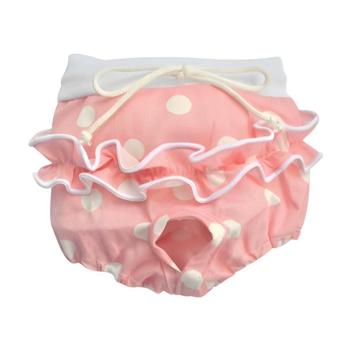 Culotte rose à pois avec volants