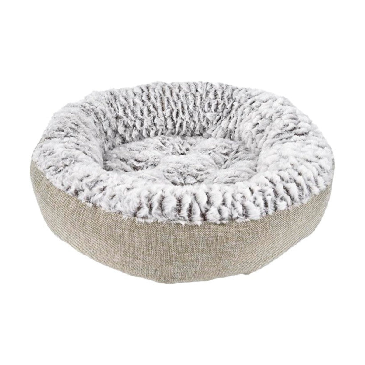 OHANA Donut Athens – Corbeille ronde en fausse fourrure pour chien et chat – photo 2