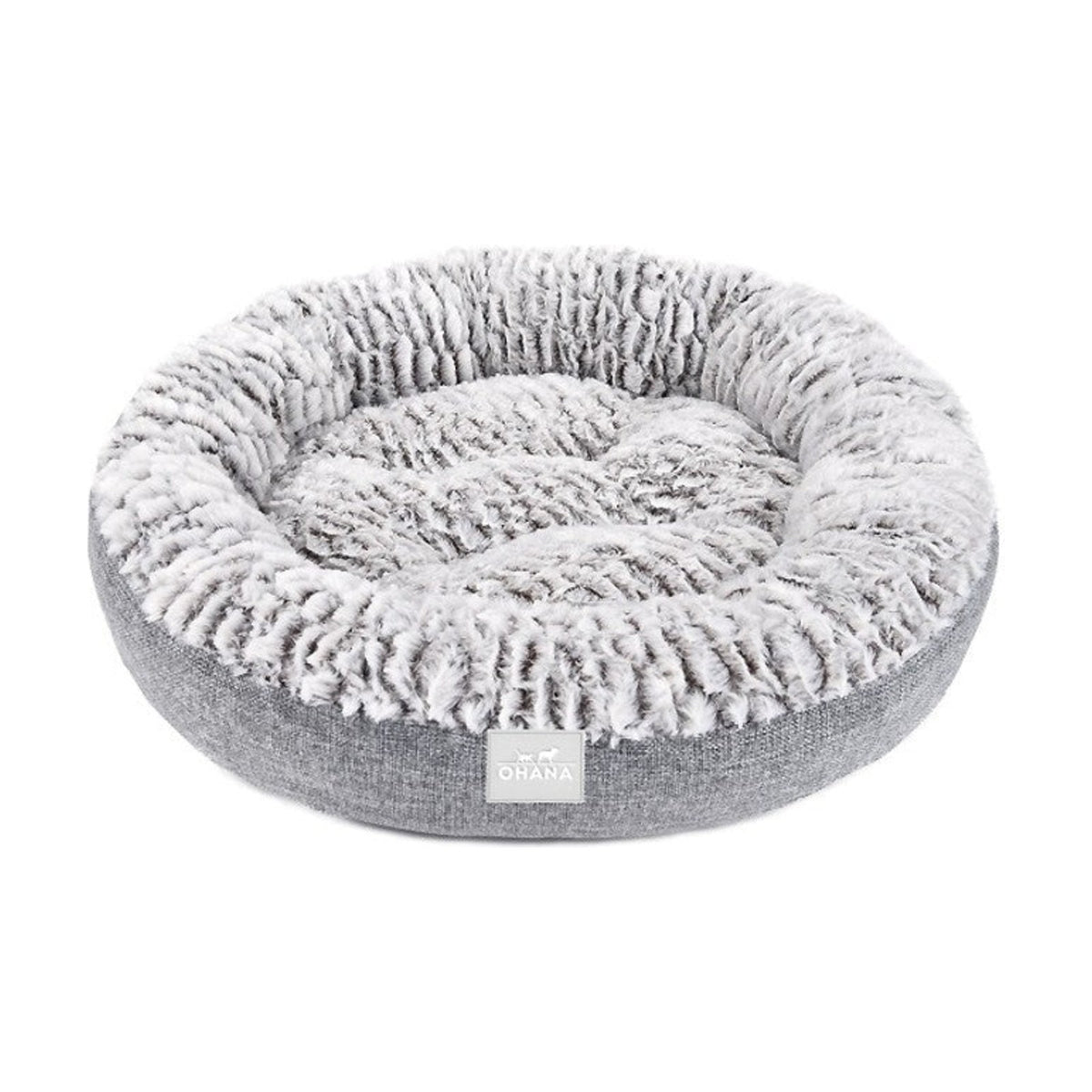OHANA Donut Athens – Corbeille ronde en fausse fourrure pour chien et chat – photo 3