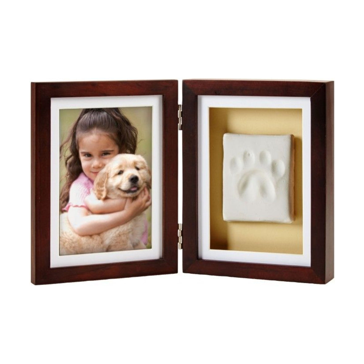 PEARHEAD Double cadre photo empreinte en argile – Cadre pliant chien et chat – photo 2