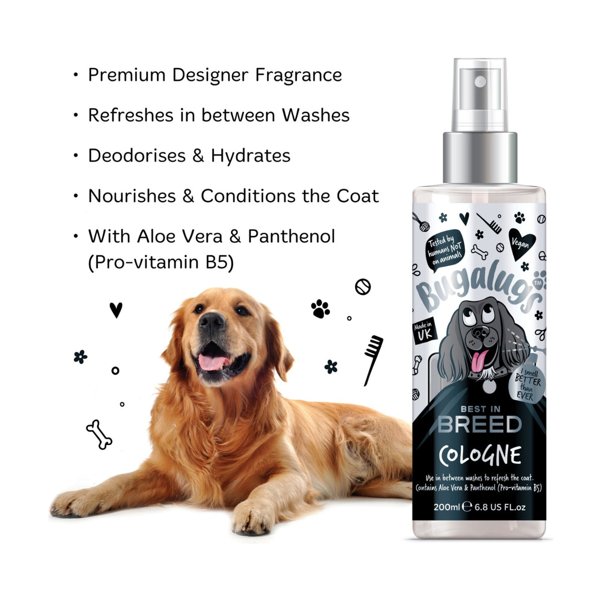 BUGALUGS Best in Breed – Eau de Cologne boisée pour chien – photo 3