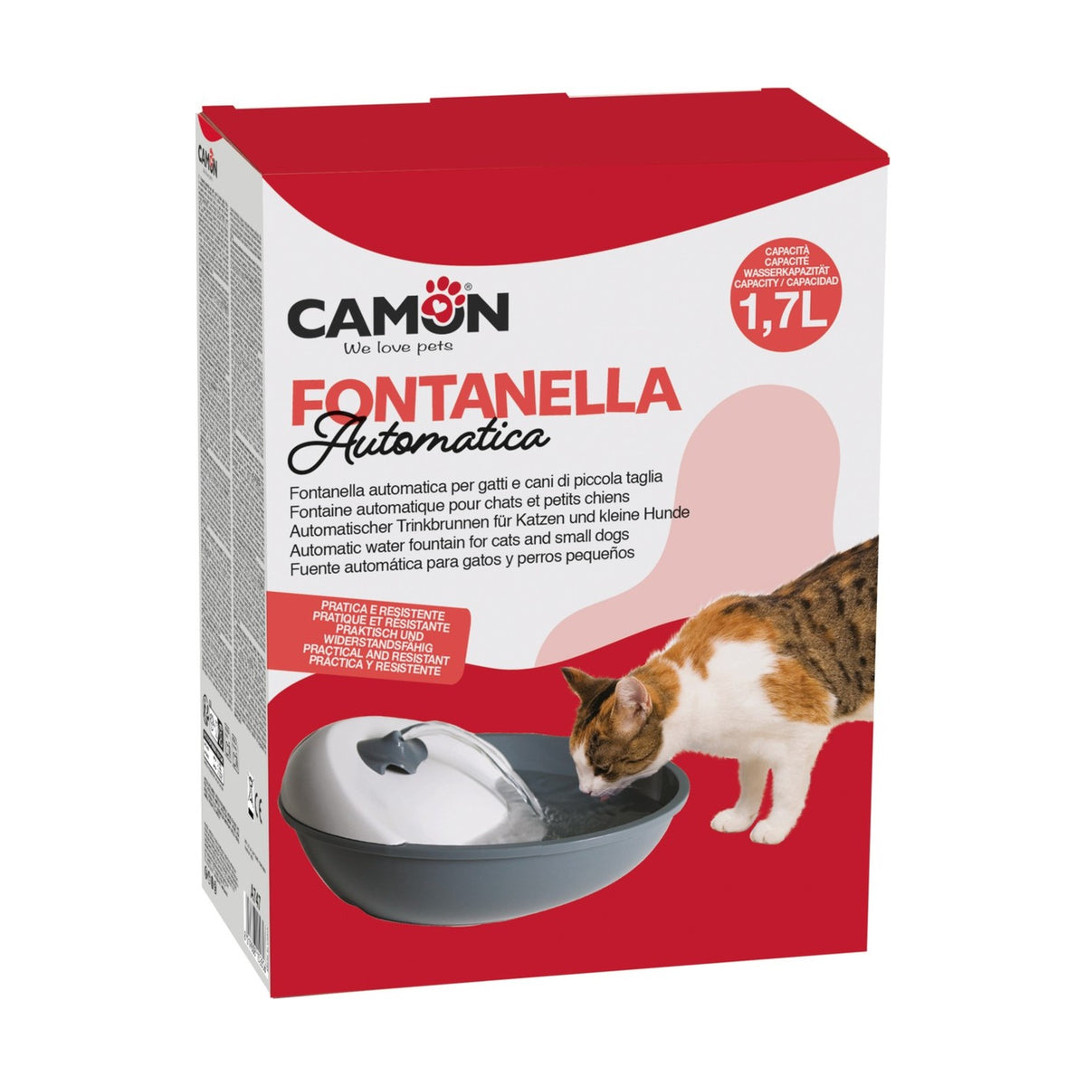 CAMON Fontaine à eau 1,7 L – Fontaine filtrante pour chien et chat – photo 3