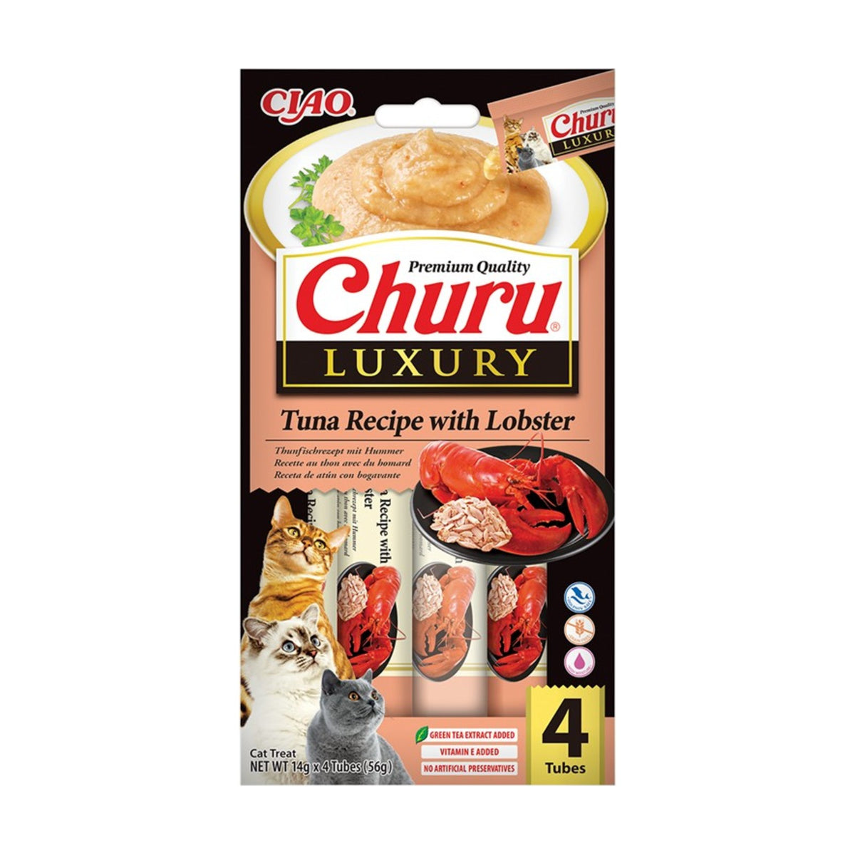 INABA Churu Luxury – Friandise liquide pour chat homard, gambas, sole ou wagyu – photo 1