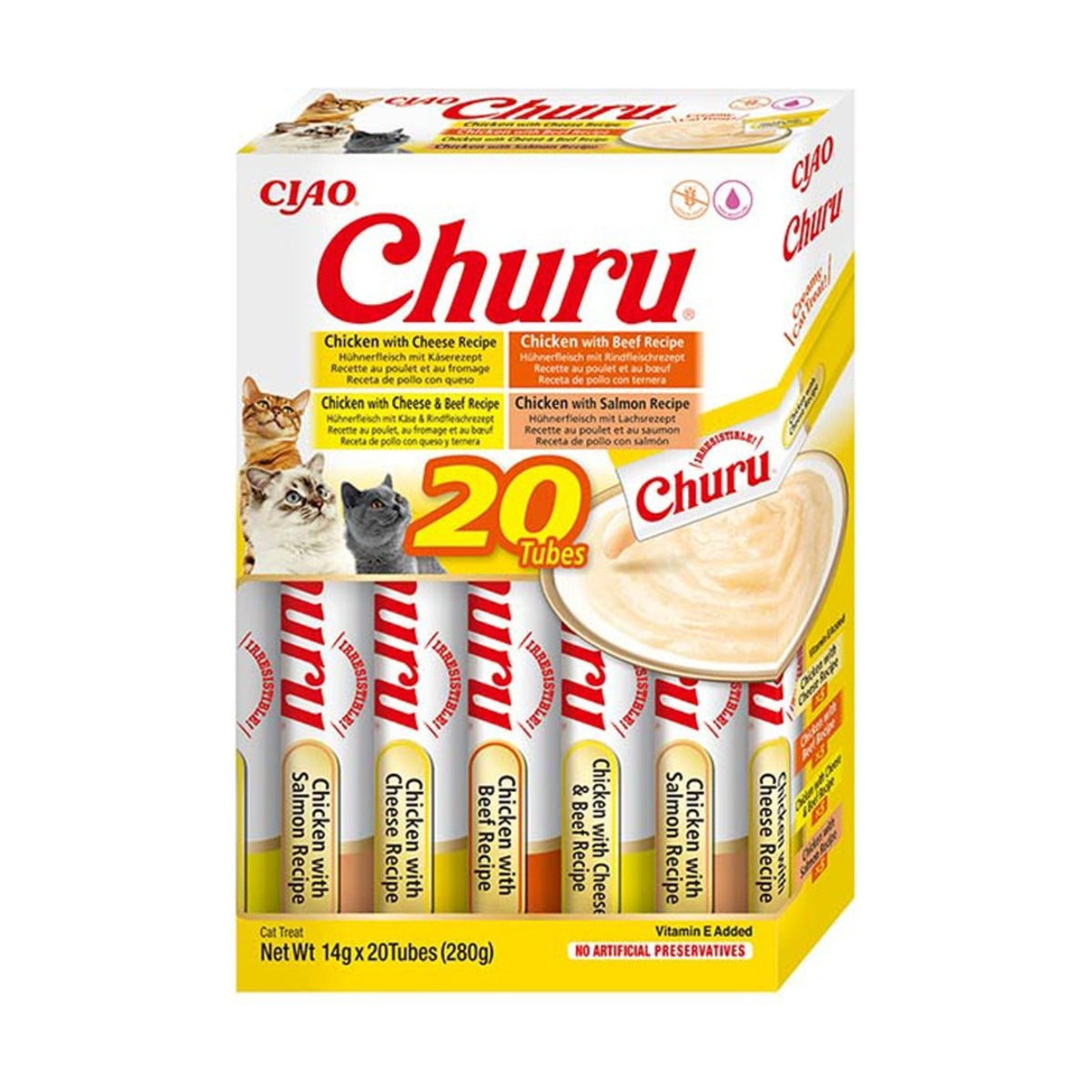 INABA Churu Multipack – Friandise liquide pour chat thon ou poulet (20 × 14 g) – photo 2