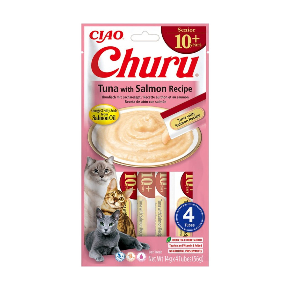 INABA Churu Senior 10+ – Friandise liquide pour chat âgé (4 × 14 g) – photo 2