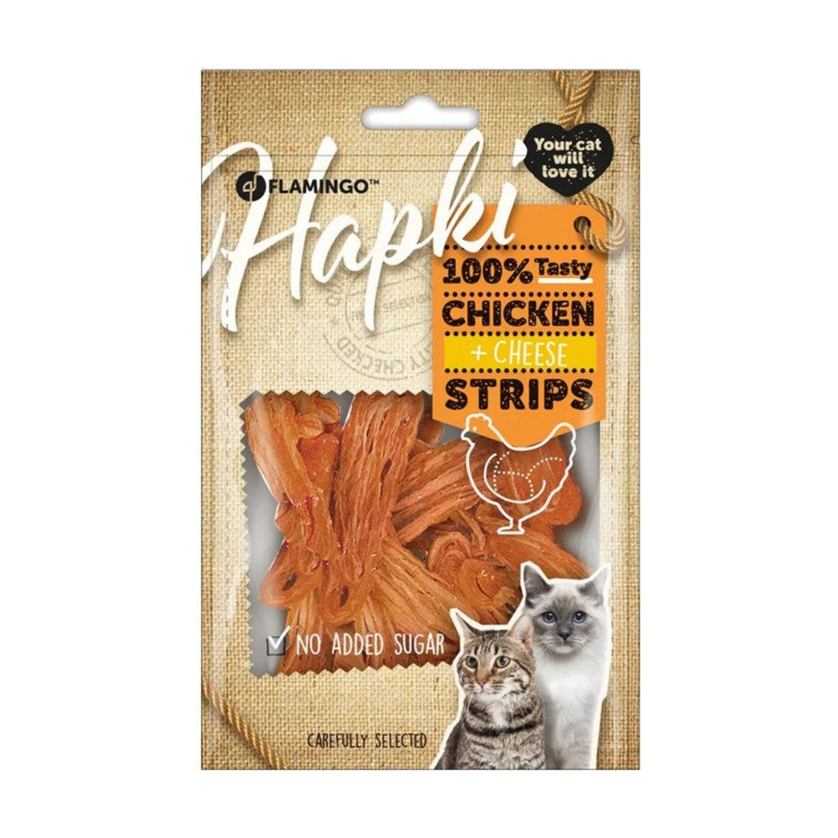 FLAMINGO Friandises pour chat – Lamelles souples poulet et fromage 85 g – photo 1