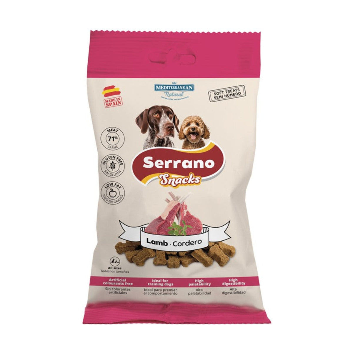 SERRANO Snacks Agneau – Friandises pour chien agneau et jambon 100 g – photo 1