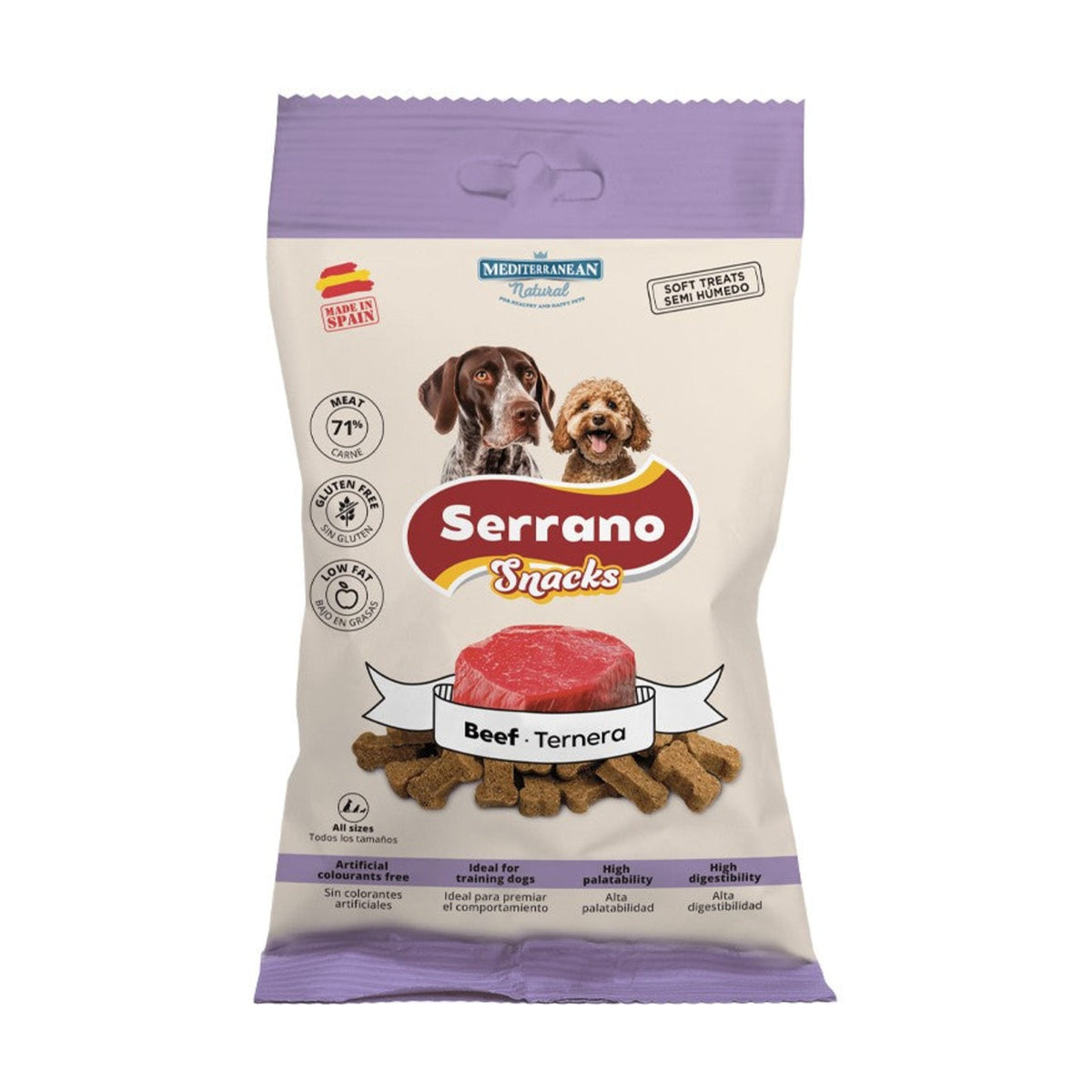 SERRANO Snacks Bœuf – Friandises pour chien bœuf et jambon 100 g – photo 1