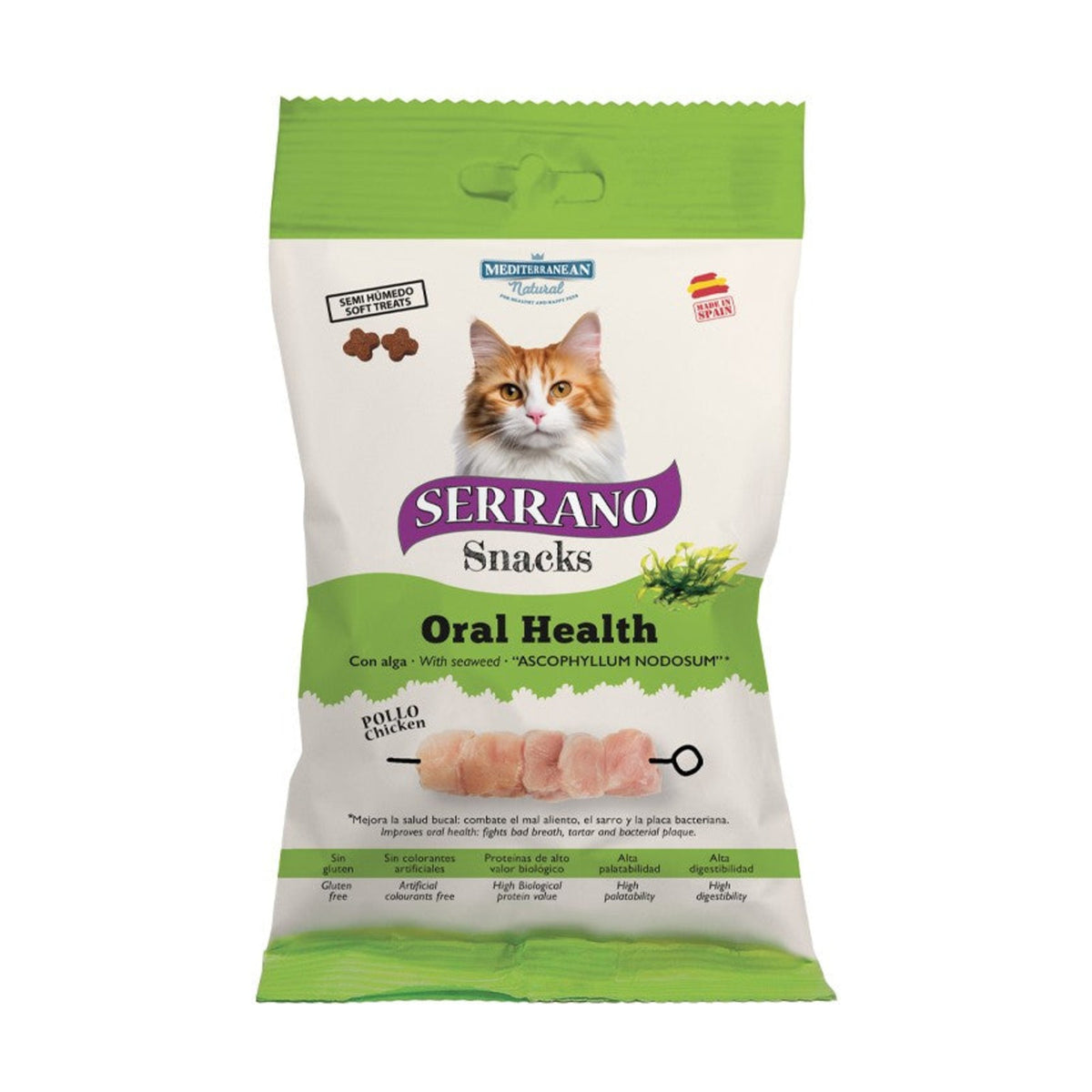 SERRANO Snacks Chat Oral Care – Friandises pour chat poulet 50 g – photo 1