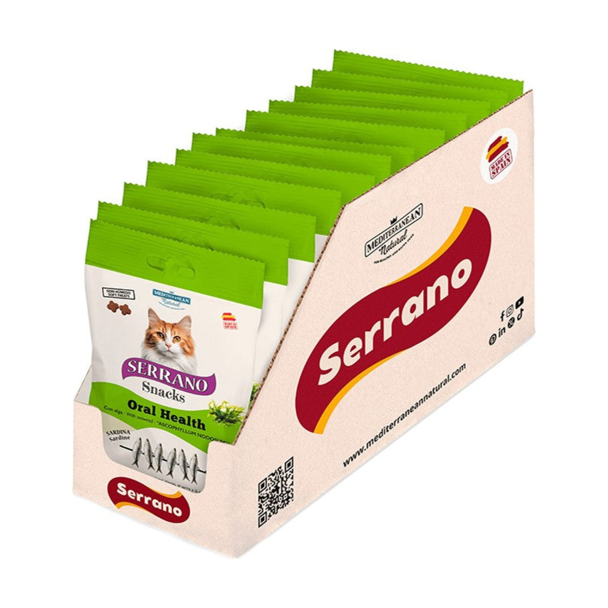 SERRANO Snacks Chat Oral Care – Friandises pour chat sardine et poulet 50 g – photo 3