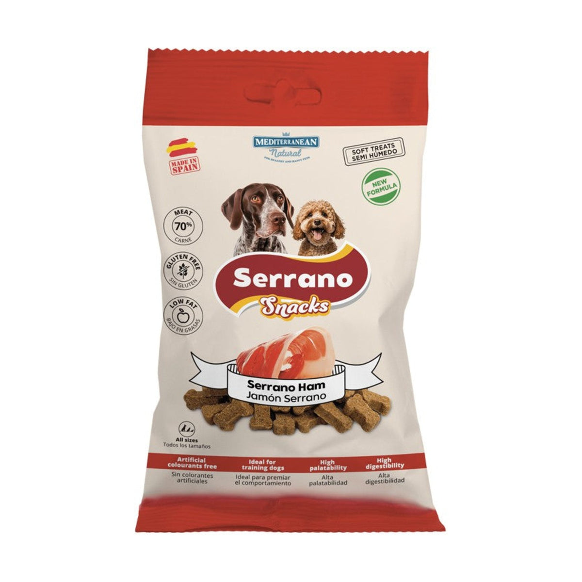 SERRANO Snacks Jambon – Friandises pour chien jambon et dinde 100 g – photo 1