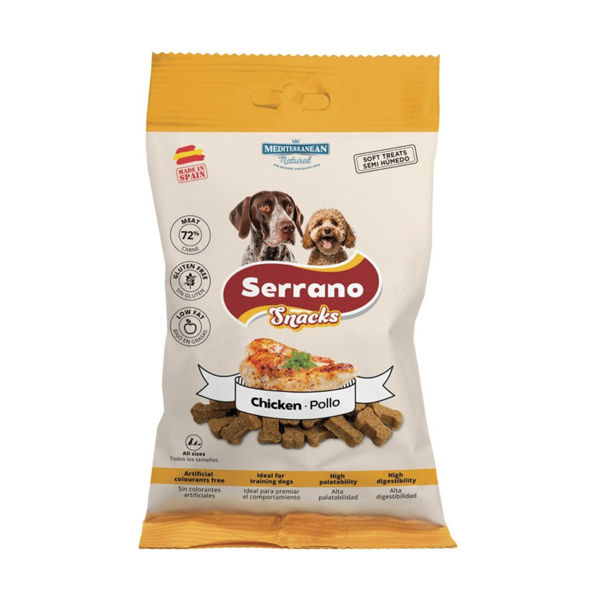 SERRANO Snacks Poulet – Friandises pour chien poulet et jambon 100 g – photo 1