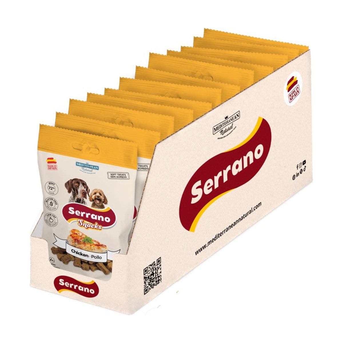 SERRANO Snacks Poulet – Friandises pour chien poulet et jambon 100 g – photo 3