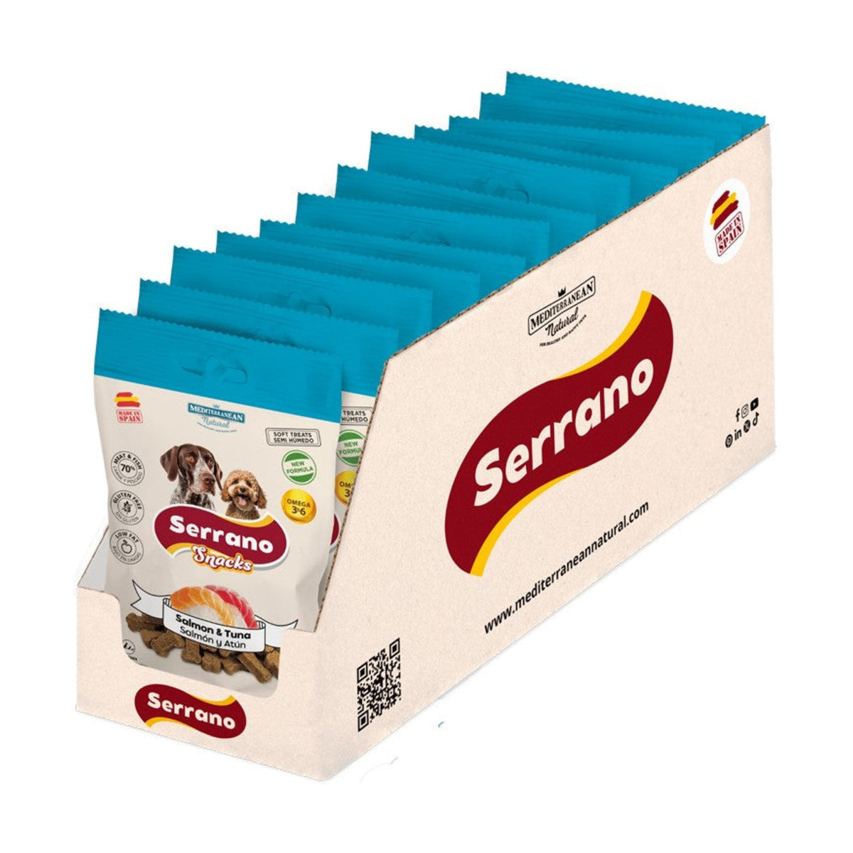 SERRANO Snacks Saumon & Thon – Friandises pour chien jambon et poisson 100 g – photo 3