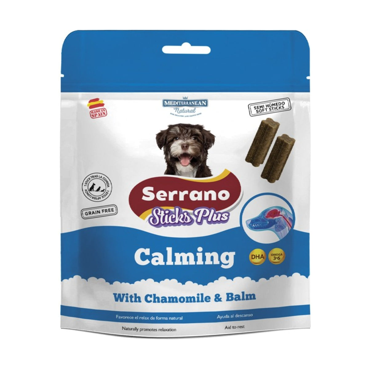 SERRANO Sticks Plus Care Calming – Friandises pour chien dinde et poisson 110 g – photo 1