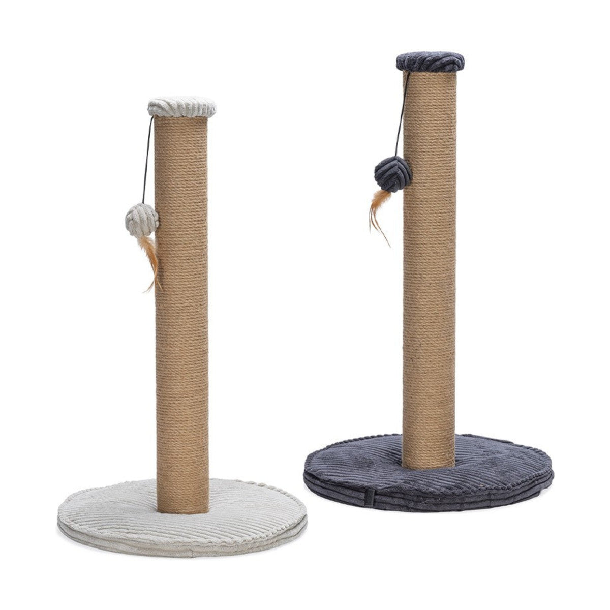 DESIGNED BY LOTTE Griffoir Ribbed – Poteau jute sur base en velours côtelé – photo 1