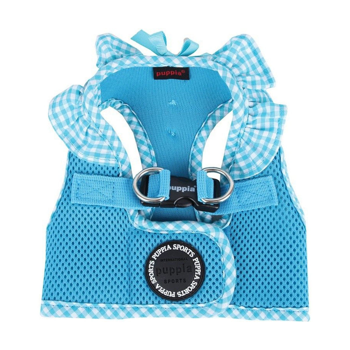 PUPPIA Harnais veste Vivien – Harnais vichy à collerette pour petit chien – photo 2
