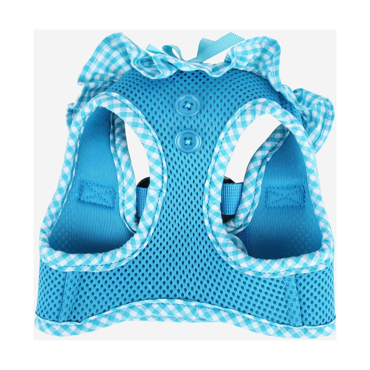 PUPPIA Harnais veste Vivien – Harnais vichy à collerette pour petit chien – photo 4